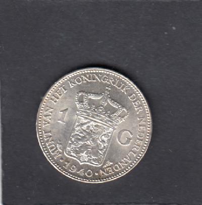Beschrijving: 1 Gulden WILHELMINA